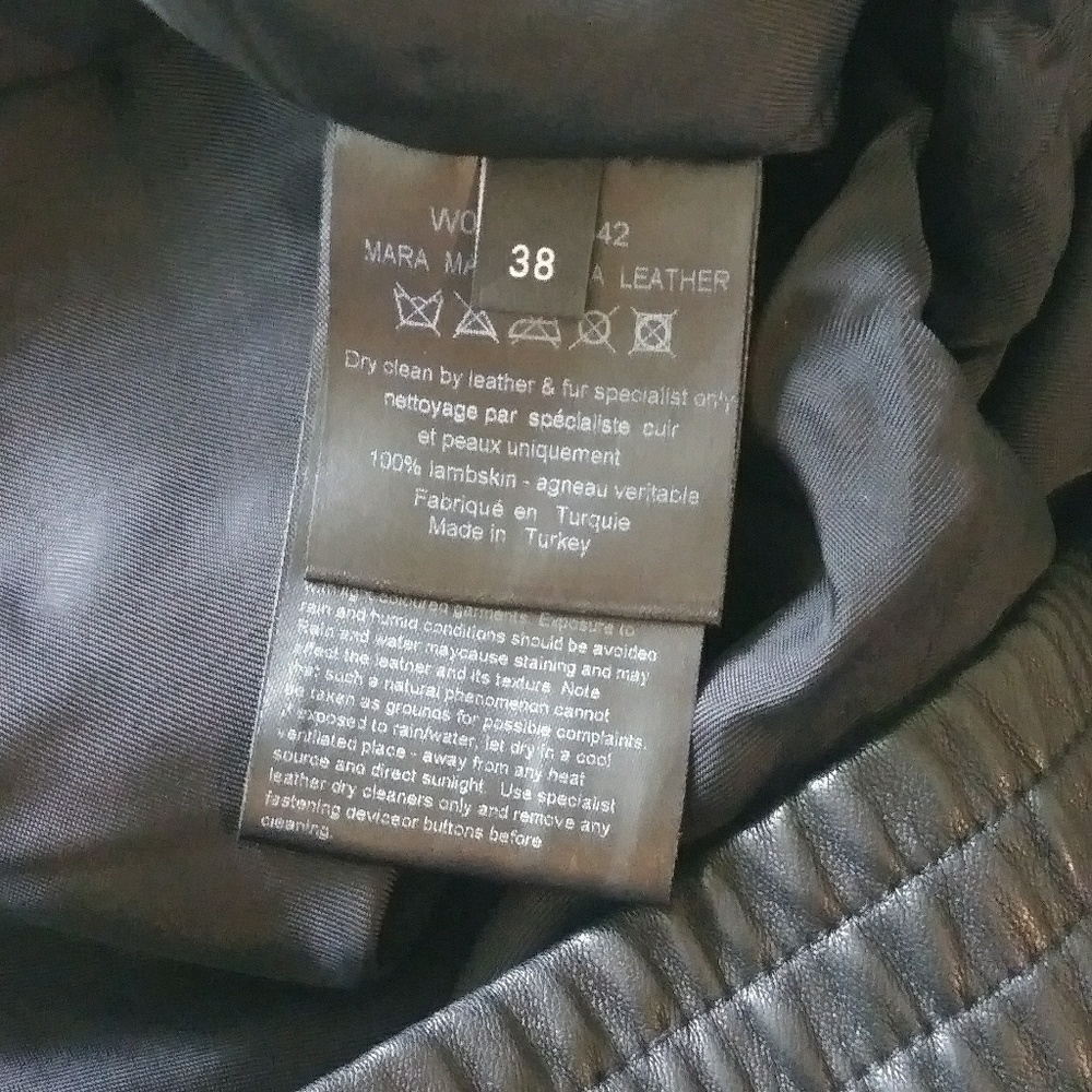 SALE! JOSEPH Sz M Sexy Black Leather Joggers Pants - Picture 8 of 8